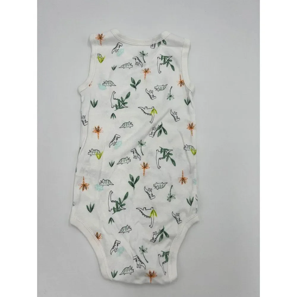New Carter's Just One You Dinosaur Theme‎ Bodysuit For Baby Boy Size 24 M No Tag